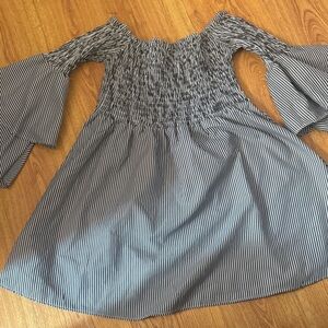 Striped Off-Shoulder Dress